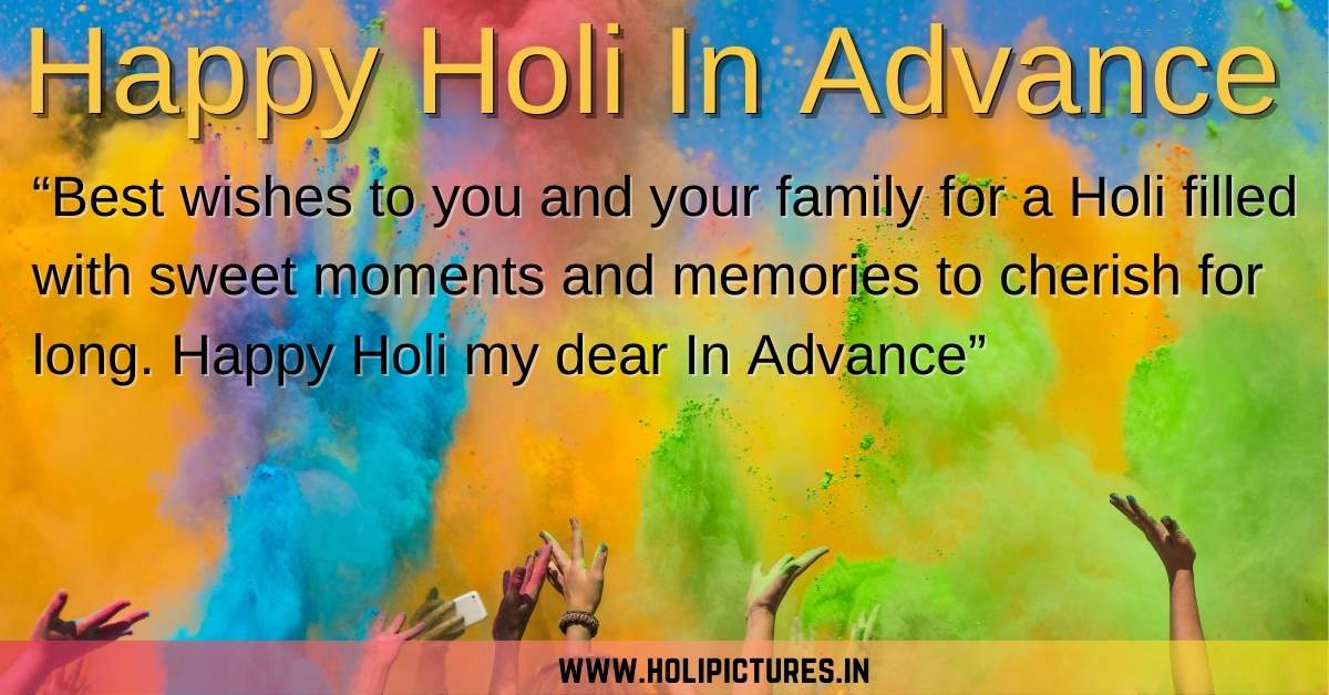 Happy Holi In Advance Images