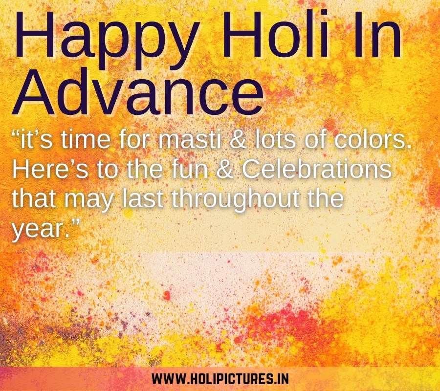Happy Holi In Advance HD Wallpaper