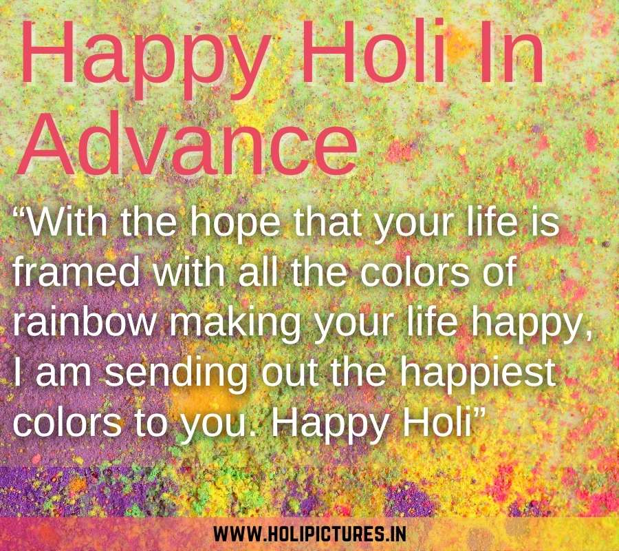 Happy Holi In Advance Images for Whatsapp