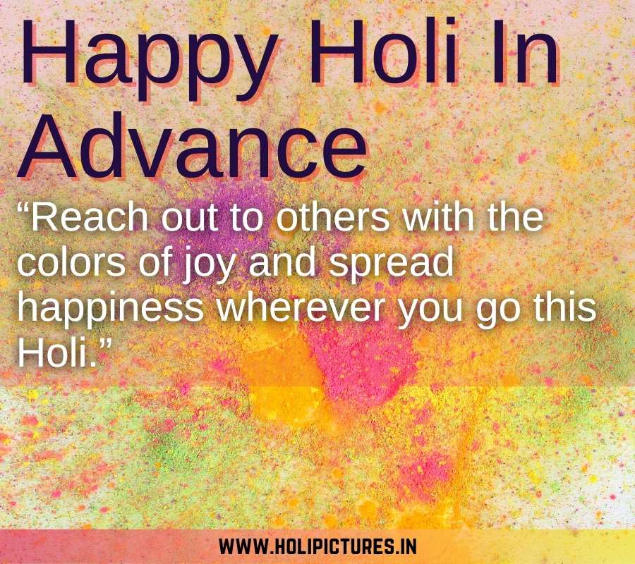 Happy Holi In Advance Pictures for Facebook