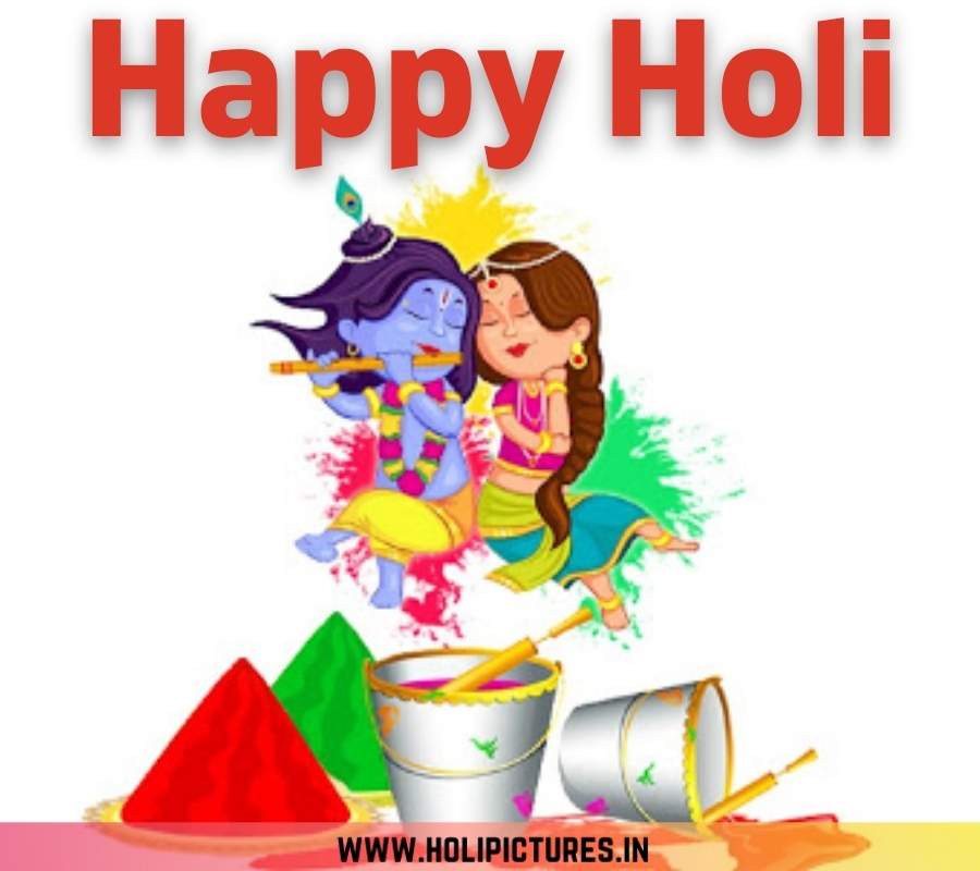 Radha Krishna Happy Holi Wallpaper
