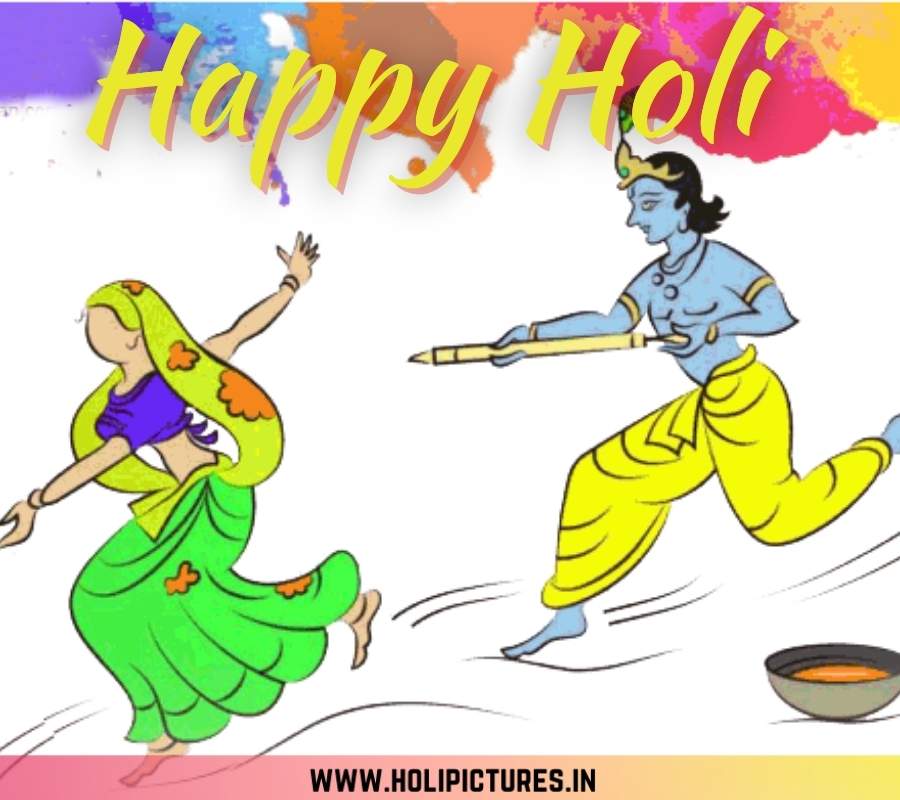 Radha Krishna Happy Holi Photo Download