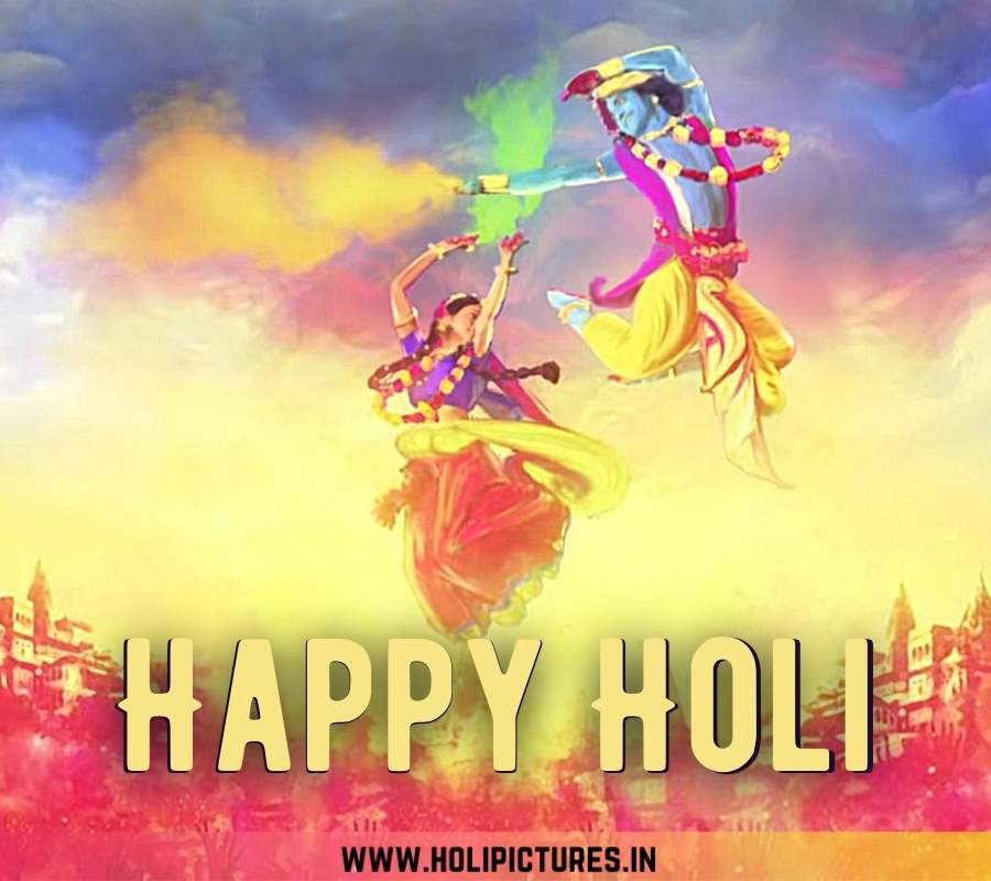 Radha Krishna Happy Holi Pic